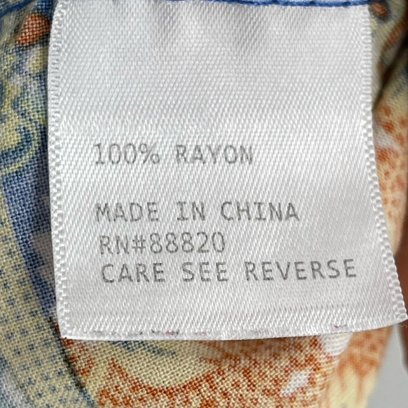 Jones New York Shirt Top Blue Orange Scoop Neck Short Sleeve Floral Size 3x - Picture 5 of 9